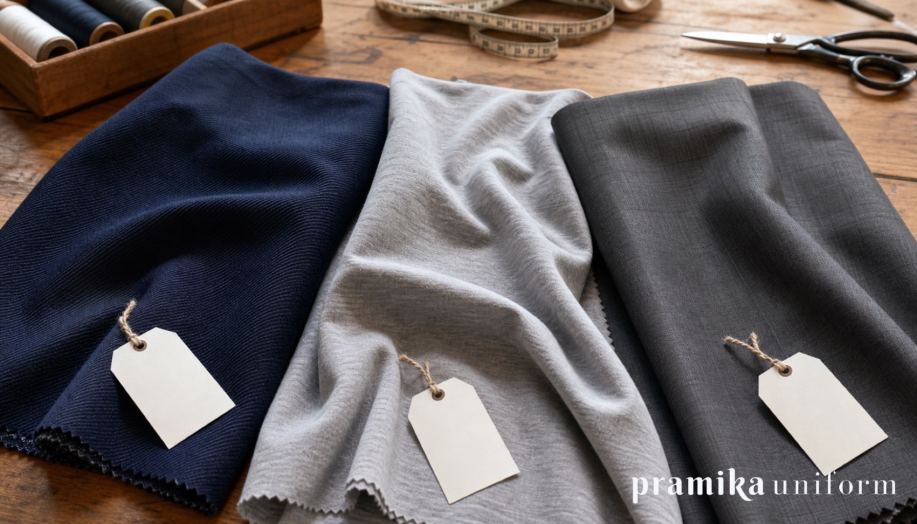 Bahan Seragam Kantor: American Drill vs Cotton Combed vs Tropical Wool untuk Tim Anda