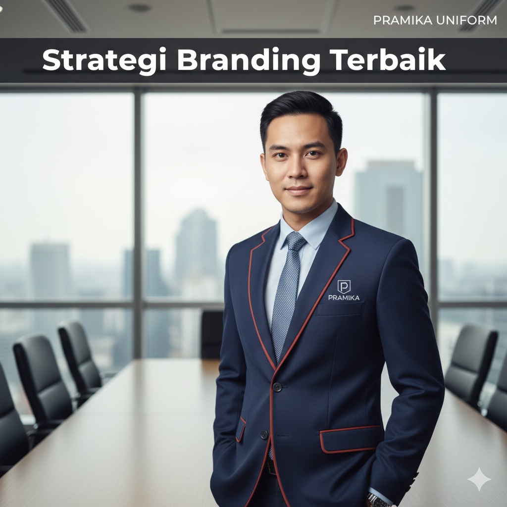 Banner artikel Pramika Uniform: 70 Karakter: Strategi Branding Terbaik: Pilih Vendor Seragam Blazer Korporat Terbaik