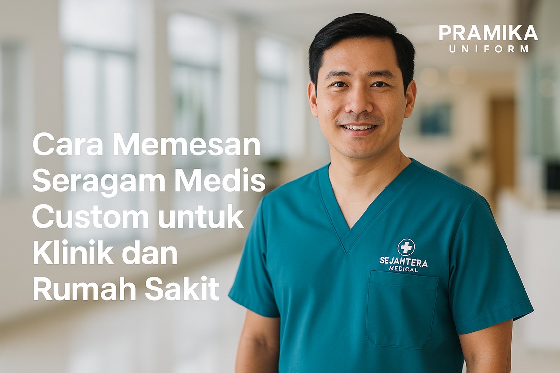 Banner artikel Pramika Uniform: Cara Memesan Seragam Medis Custom untuk Klinik dan Rumah Sakit