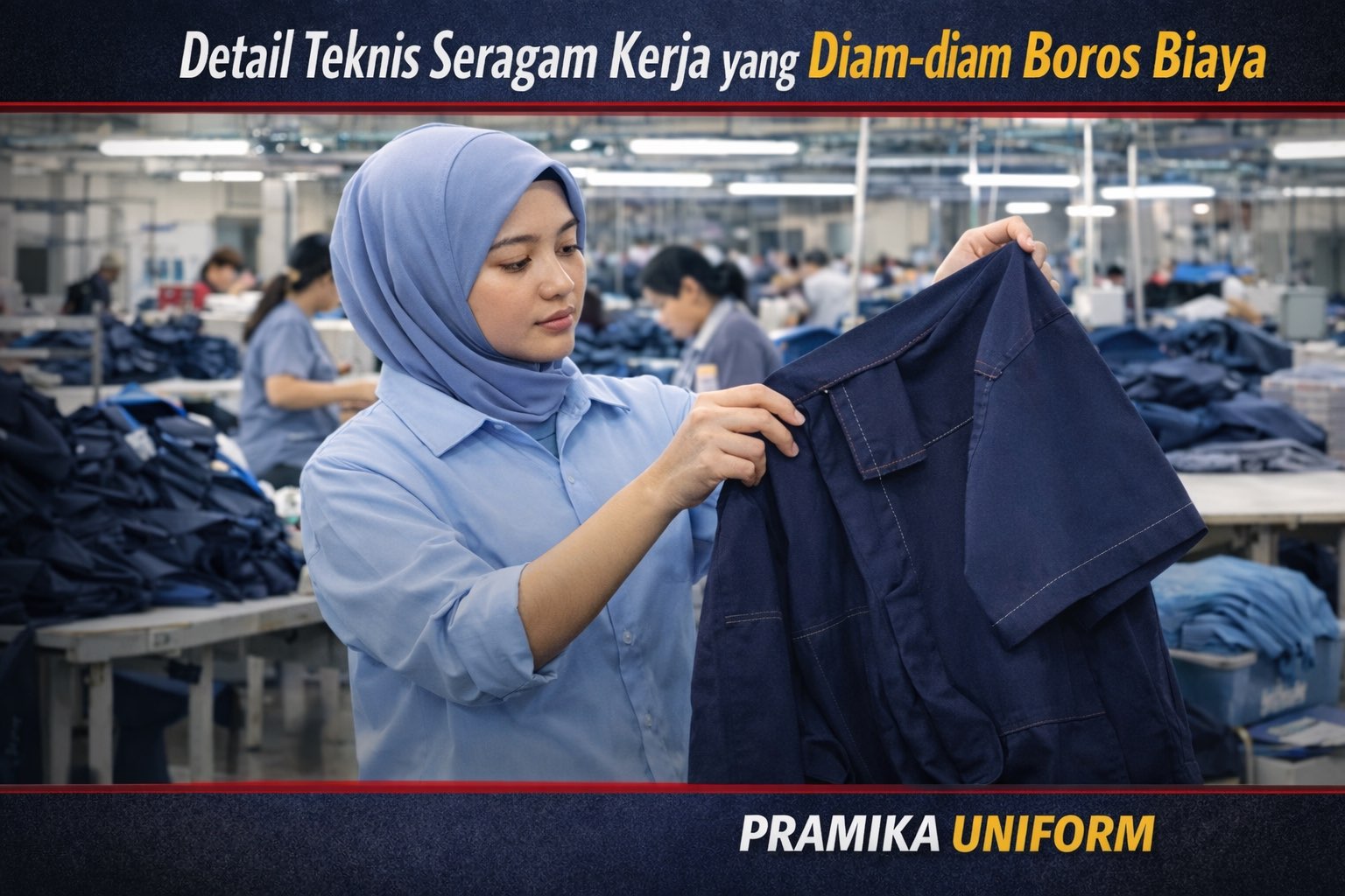 Banner artikel Pramika Uniform: Detail Teknis Seragam Kerja yang Diam-diam Boros Biaya