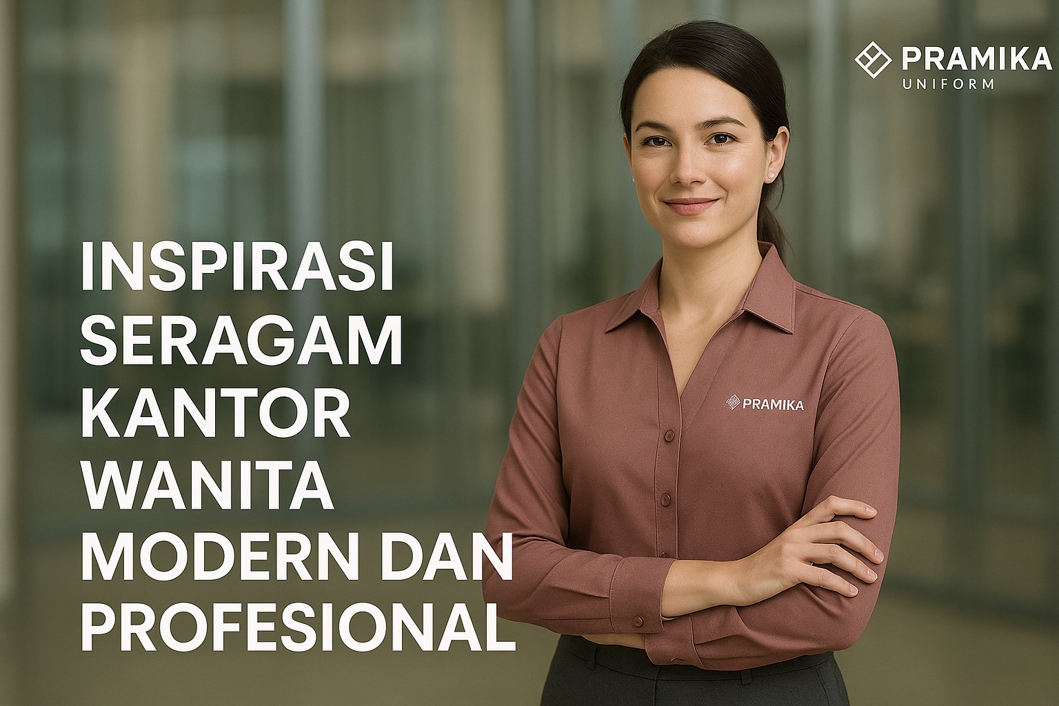 Banner artikel Pramika Uniform: Inspirasi Seragam Kantor Wanita Modern dan Profesional