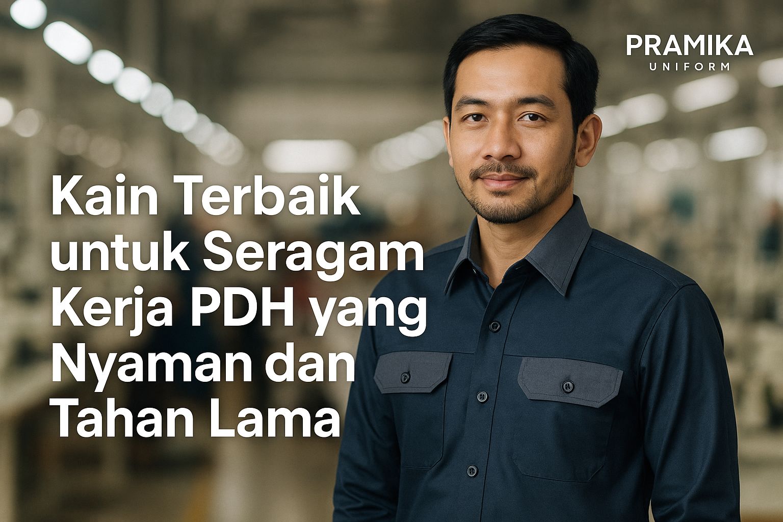 Banner artikel Pramika Uniform: Kain Terbaik untuk Seragam Kerja PDH yang Nyaman dan Tahan Lama