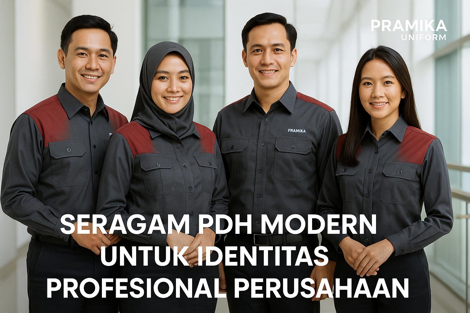 Banner artikel Pramika Uniform: Konveksi Baju Seragam PDH Modern untuk Identitas Profesional Perusahaan