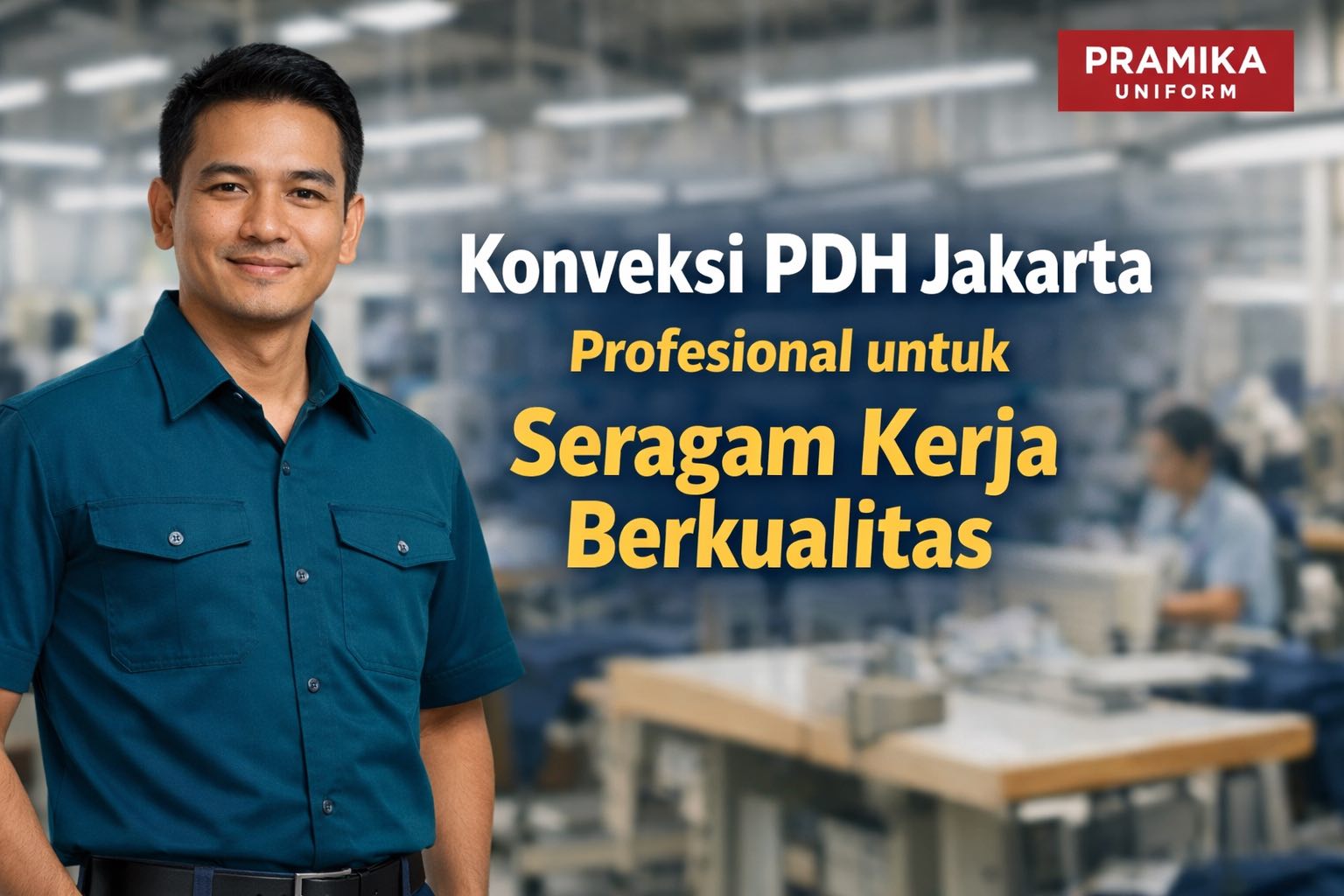 Banner artikel Pramika Uniform: Konveksi PDH Jakarta Profesional untuk Seragam Kerja Berkualitas