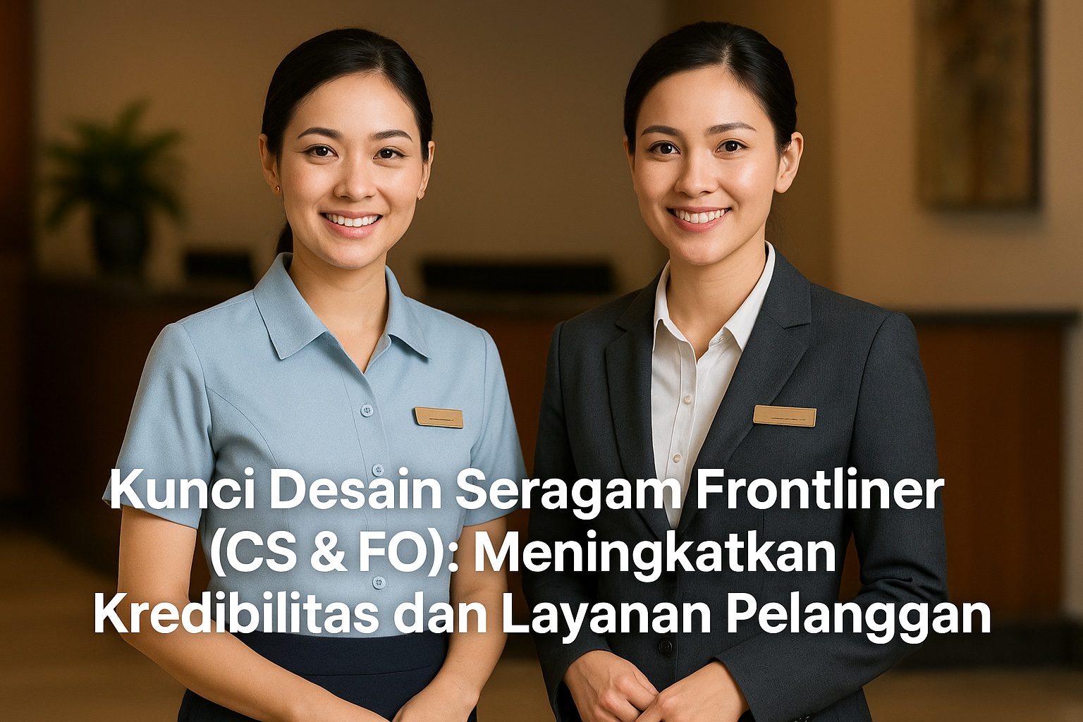 Banner artikel Pramika Uniform: Kunci Desain Seragam Frontliner (CS & FO): Kredibilitas Layanan Maksimal
