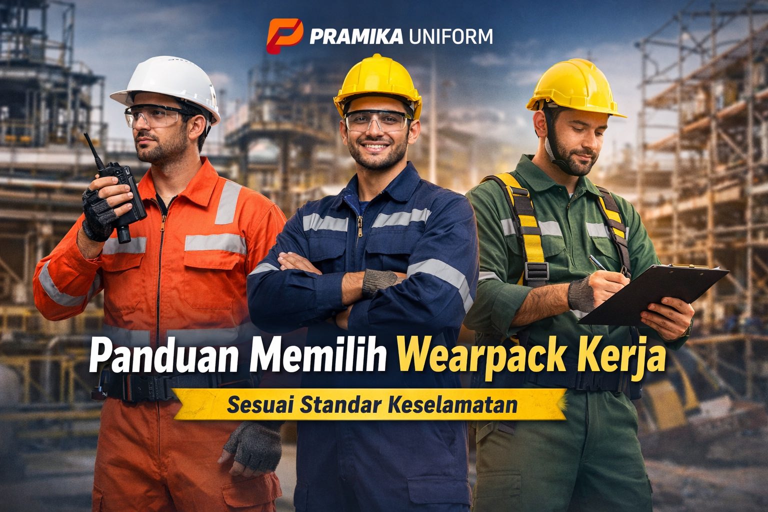 Banner artikel Pramika Uniform: Panduan Memilih Wearpack Kerja Sesuai Standar Keselamatan