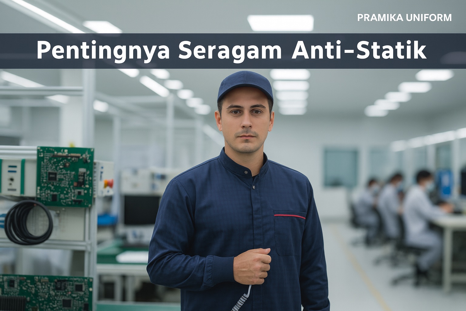 Banner artikel Pramika Uniform: Pentingnya Seragam Anti-Statik untuk Keamanan dan Kualitas Produk Elektronik
