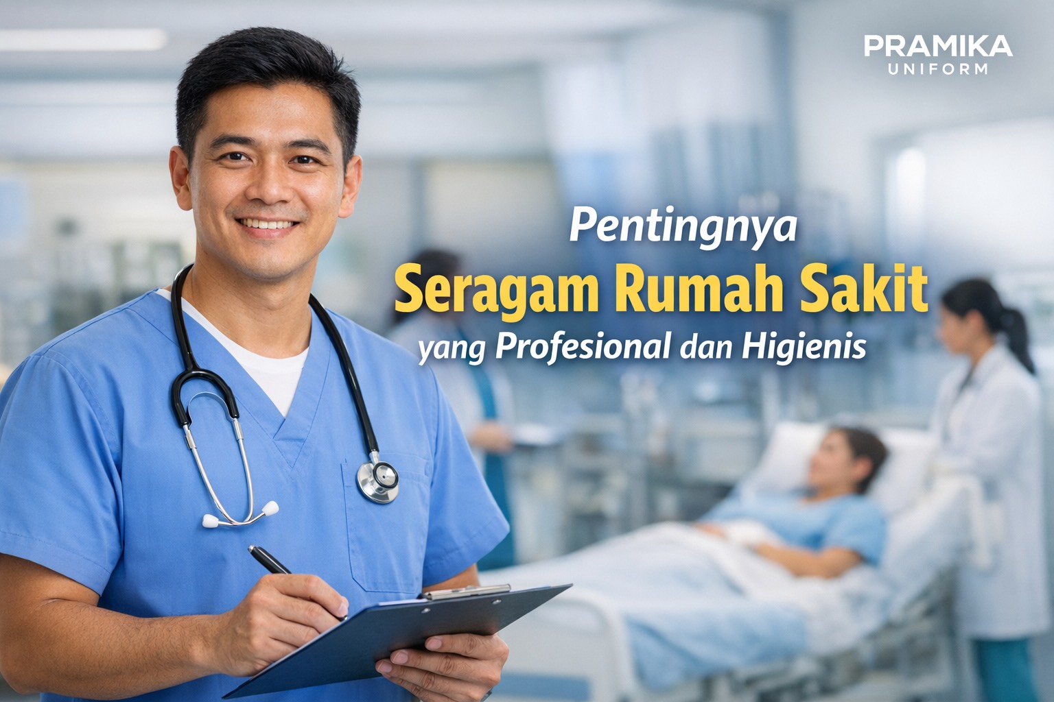 Banner artikel Pramika Uniform: Pentingnya Seragam Rumah Sakit yang Profesional dan Higienis