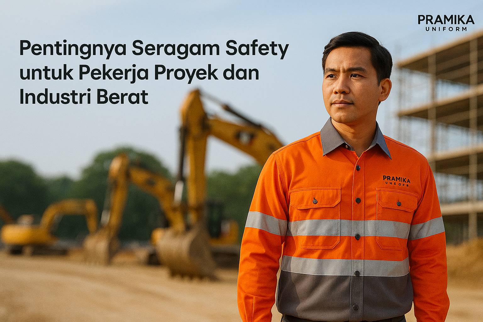 Banner artikel Pramika Uniform: Pentingnya Seragam Safety untuk Pekerja Proyek dan Industri Berat