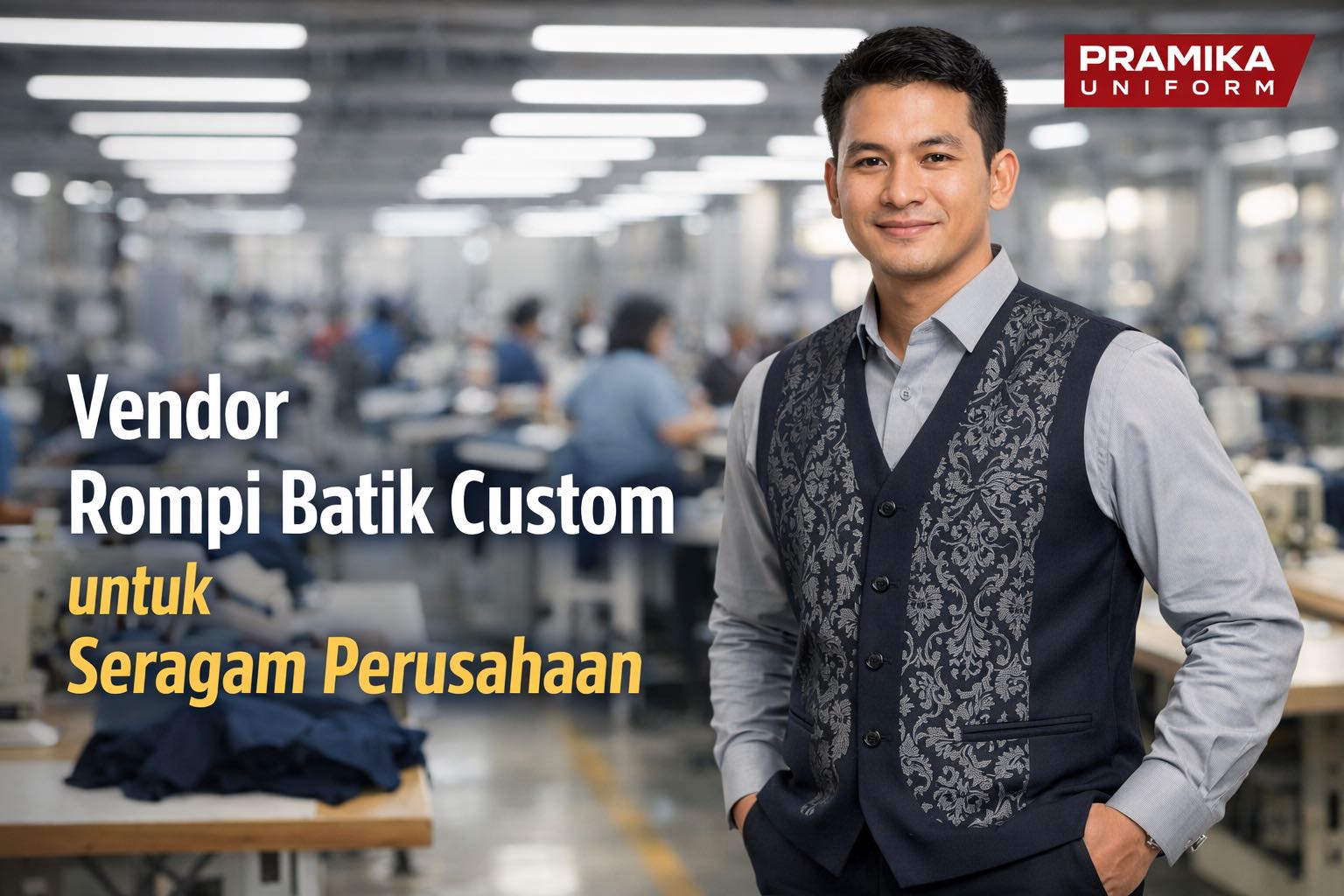 Banner artikel Pramika Uniform: Rompi Batik Custom untuk Seragam Kantor Elegan