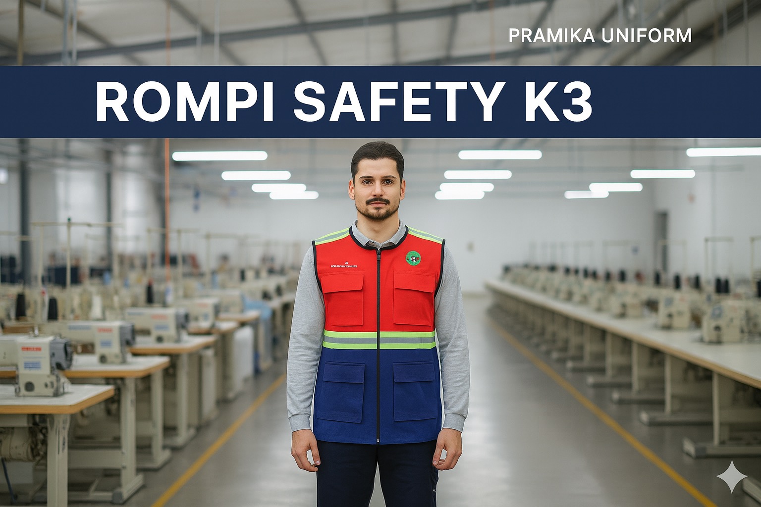 Banner artikel Pramika Uniform: Rompi Safety K3: Kunci Visibilitas Tinggi dan Profesionalisme Perusahaan