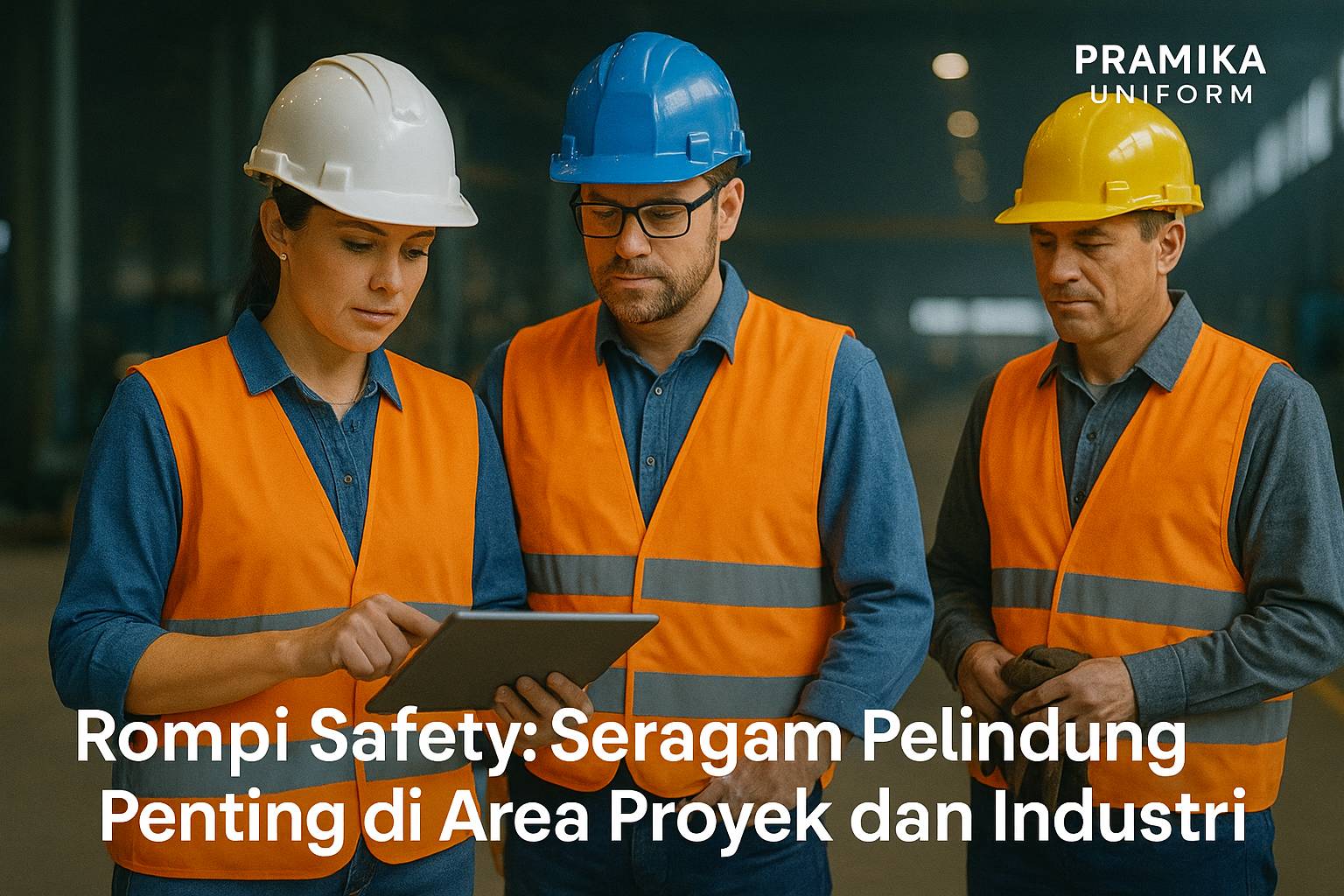 Banner artikel Pramika Uniform: Rompi Safety: Seragam Pelindung Penting di Area Proyek dan Industri