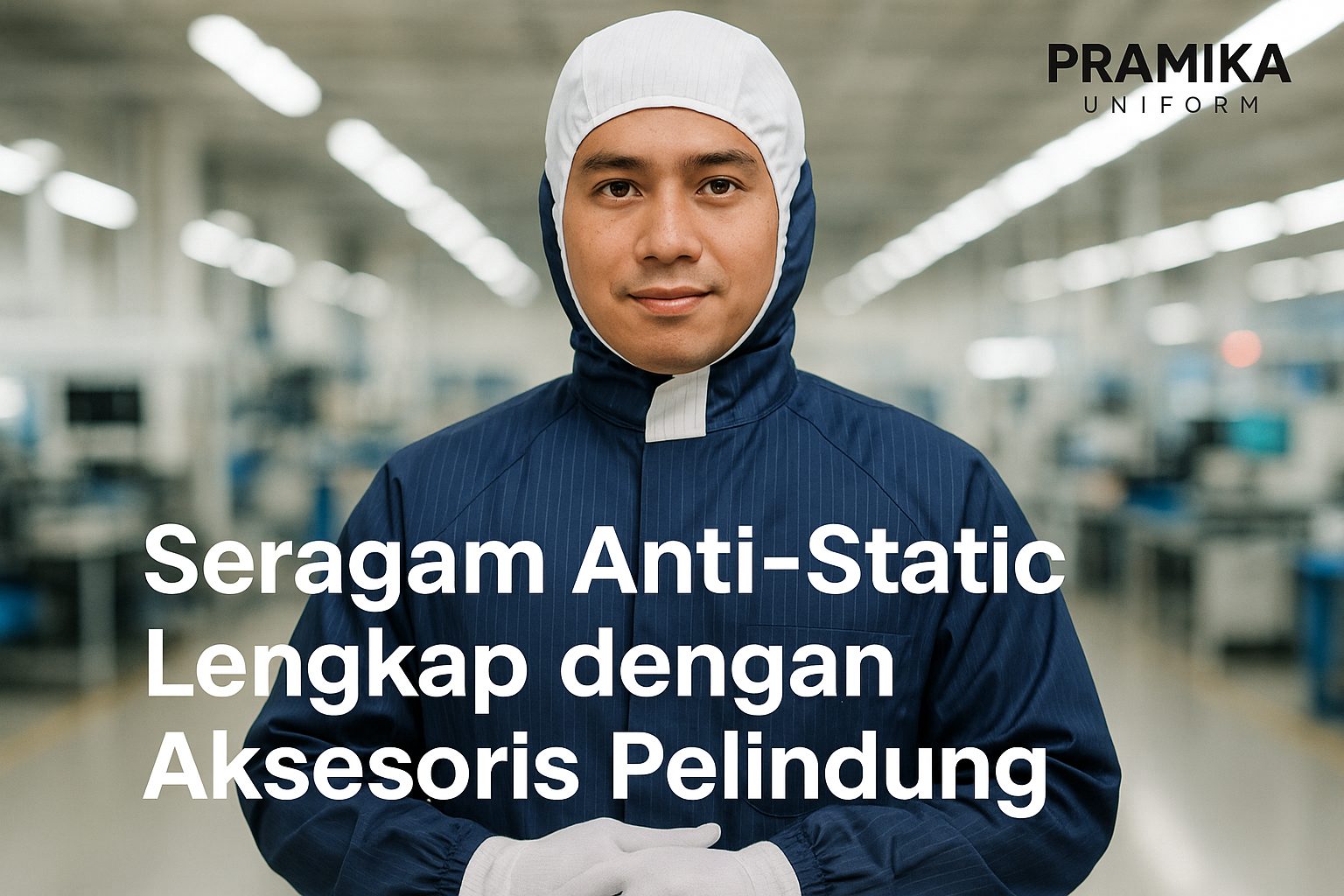 Banner artikel Pramika Uniform: Seragam Anti Static Lengkap dengan Aksesoris Pelindung