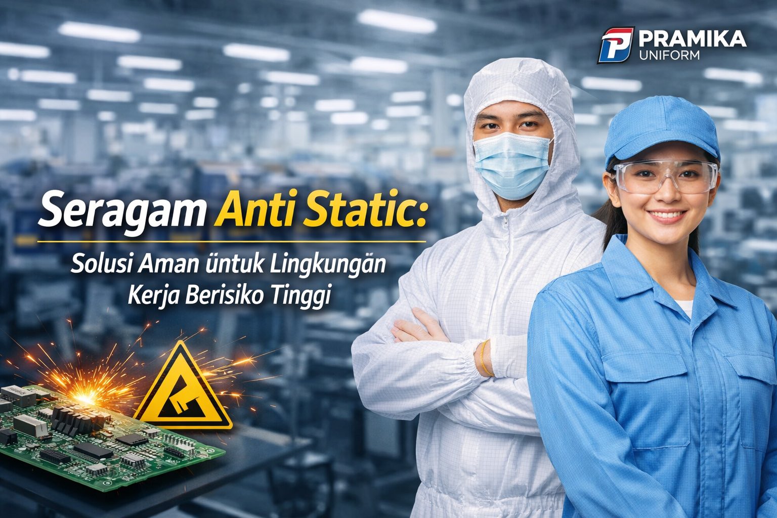 Banner artikel Pramika Uniform: Seragam Anti Static: Solusi Aman untuk Lingkungan Kerja Berisiko Tinggi