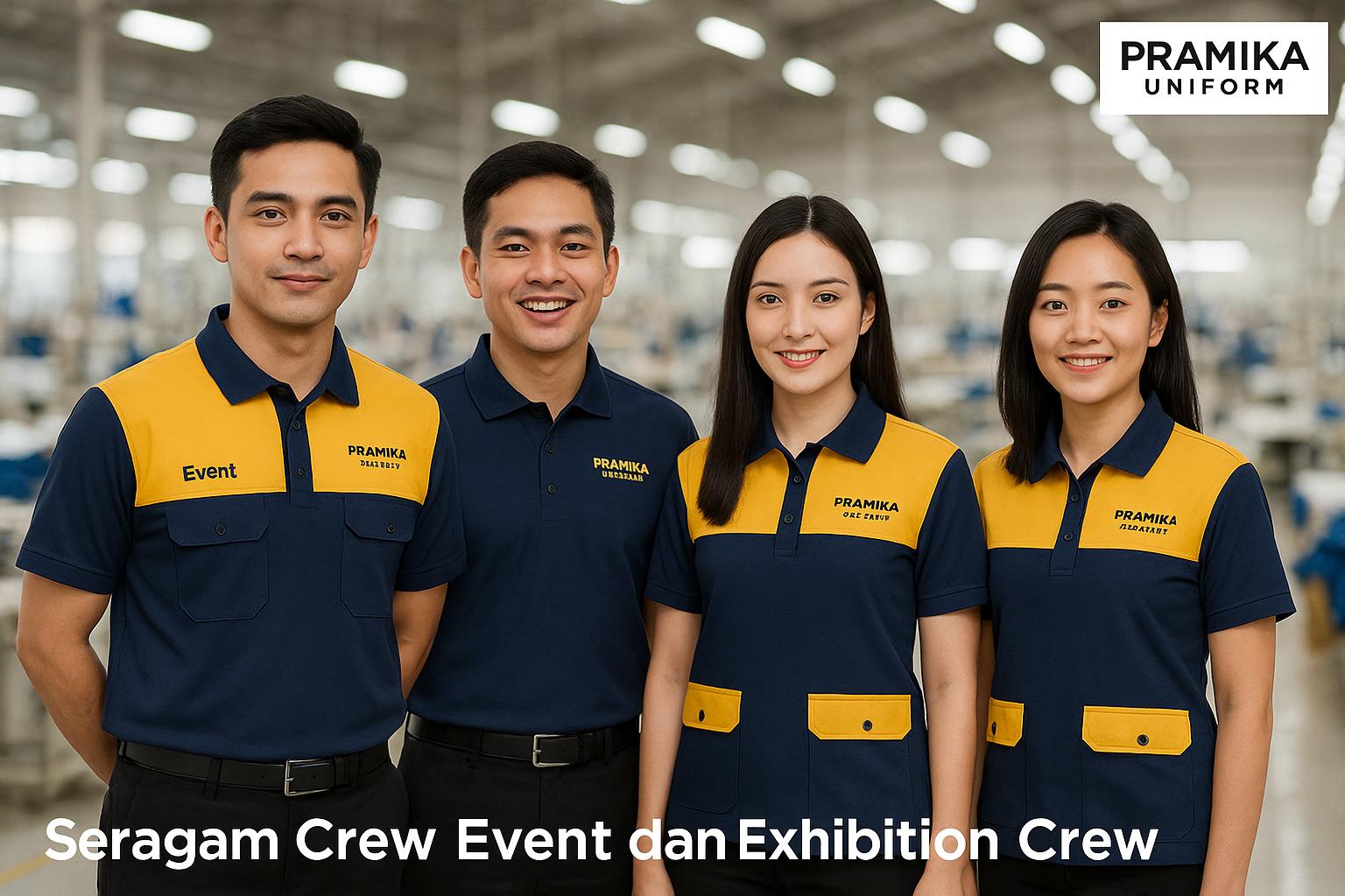 Banner artikel Pramika Uniform: Seragam Crew Event dan Exhibition: Penampilan Profesional untuk Tim Lapangan
