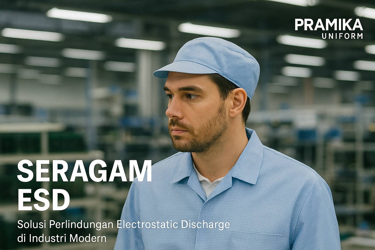 Banner artikel Pramika Uniform: Seragam ESD: Solusi Perlindungan Electrostatic Discharge di Industri Modern