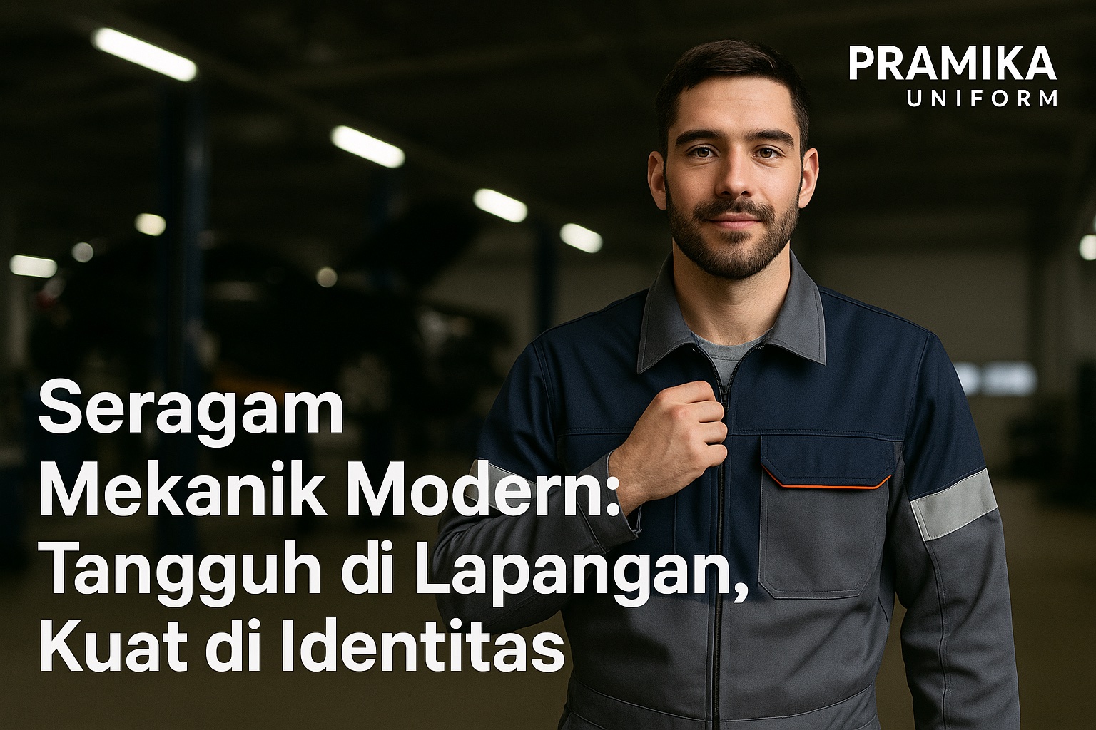Banner artikel Pramika Uniform: Seragam Mekanik Modern: Tangguh di Lapangan, Kuat di Identitas
