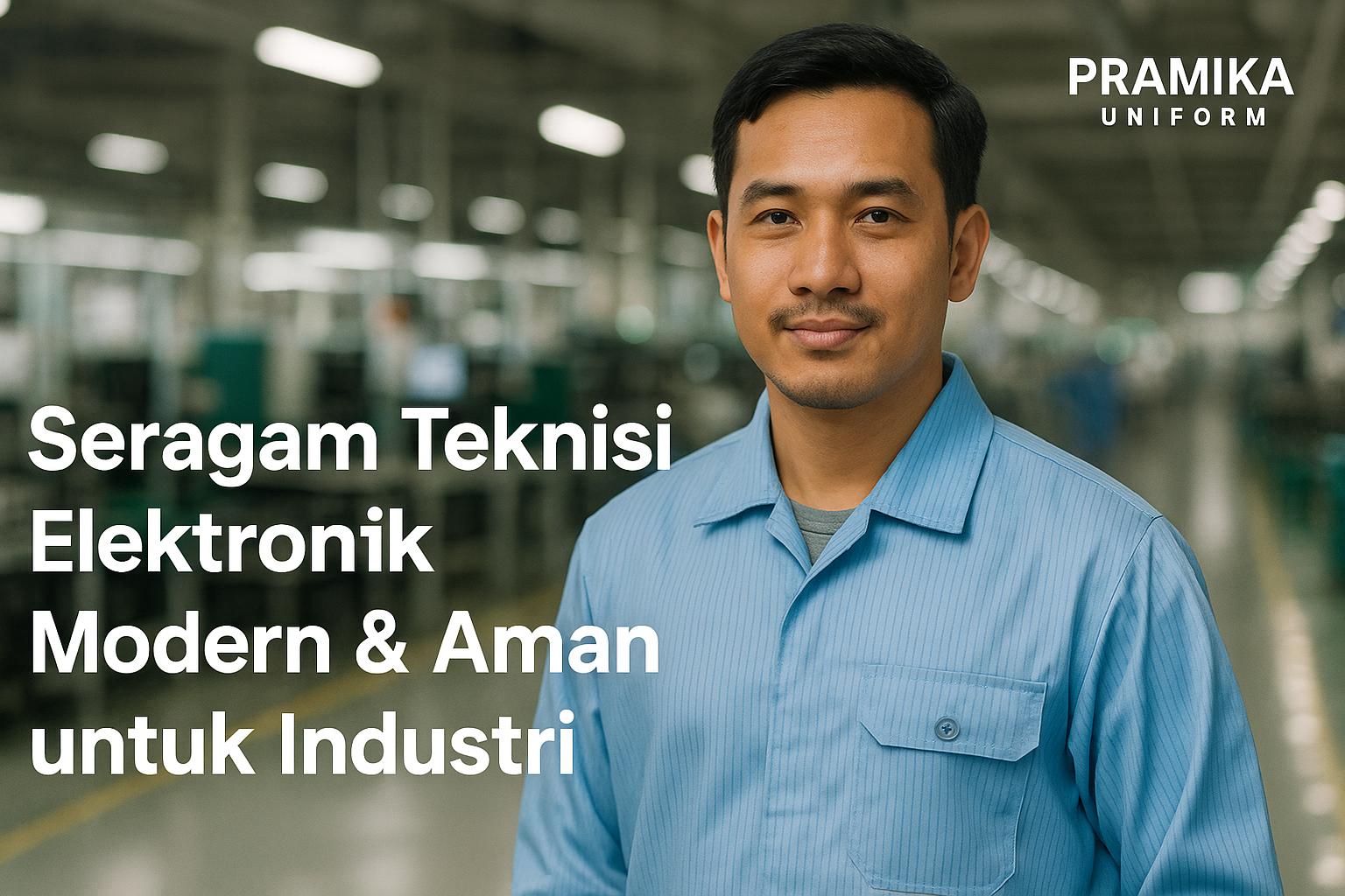 Banner artikel Pramika Uniform: Seragam Teknisi Elektronik Modern & Aman untuk Industri