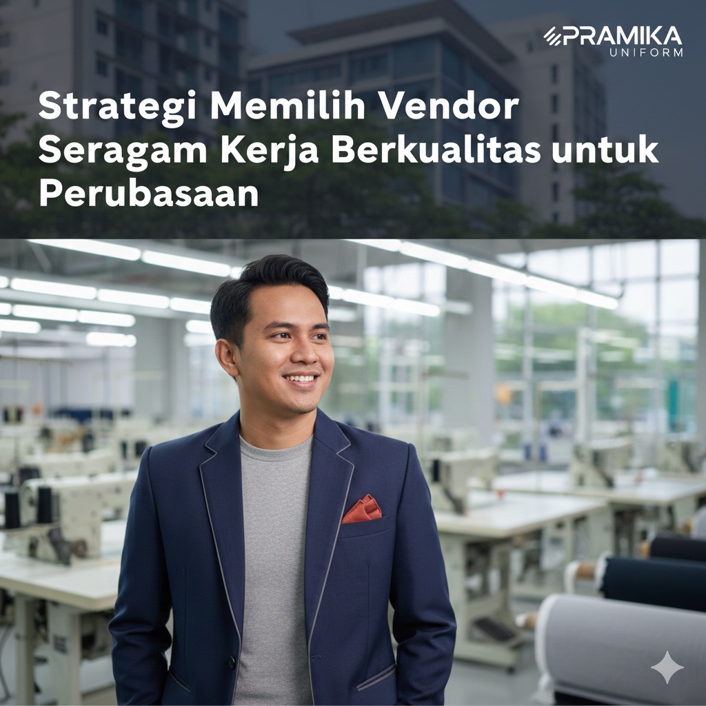Banner artikel Pramika Uniform: Strategi Memilih Vendor Seragam Kerja Berkualitas untuk Perusahaan