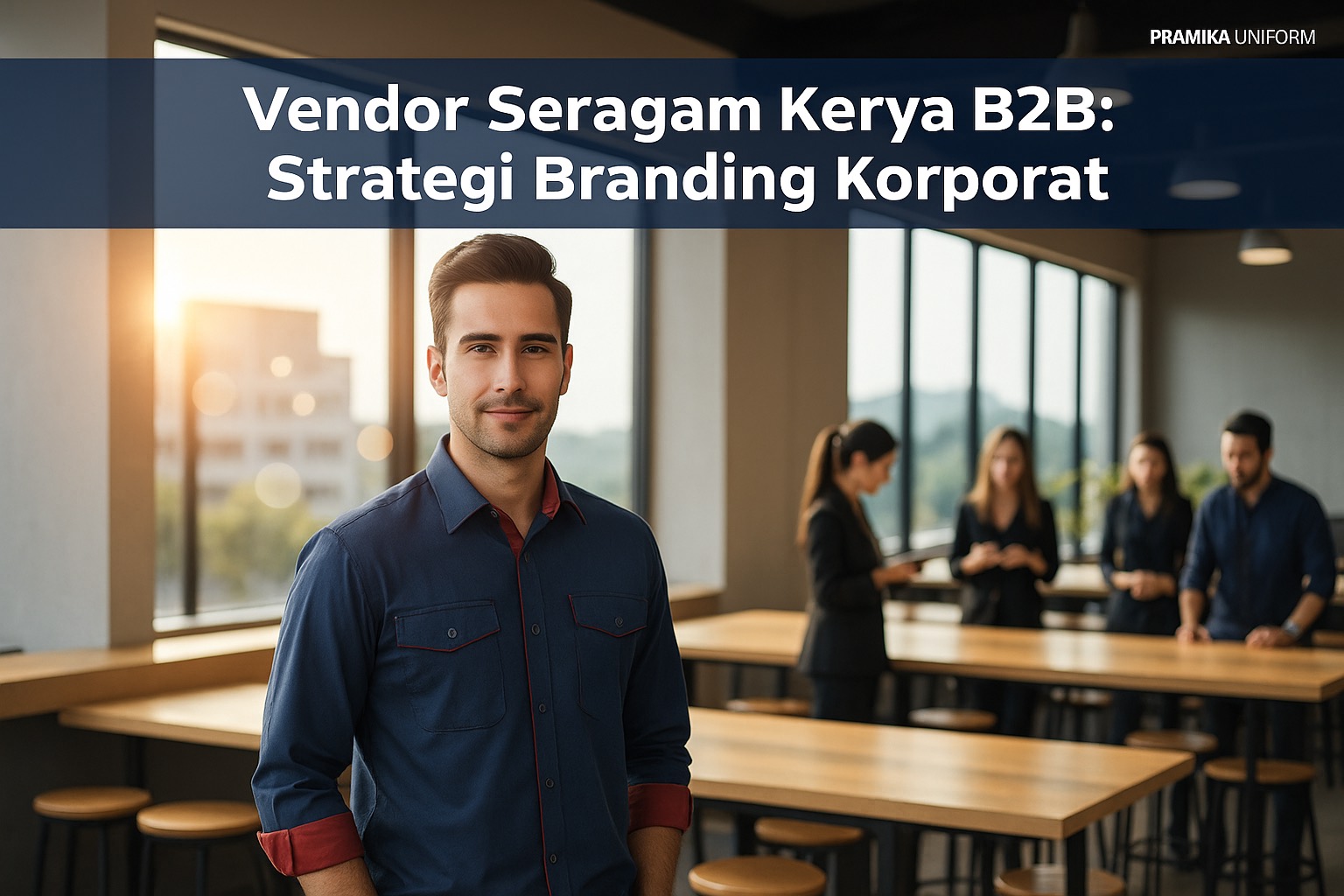 Banner artikel Pramika Uniform: Vendor Seragam Kerja B2B: Strategi Branding Korporat Paling Efektif